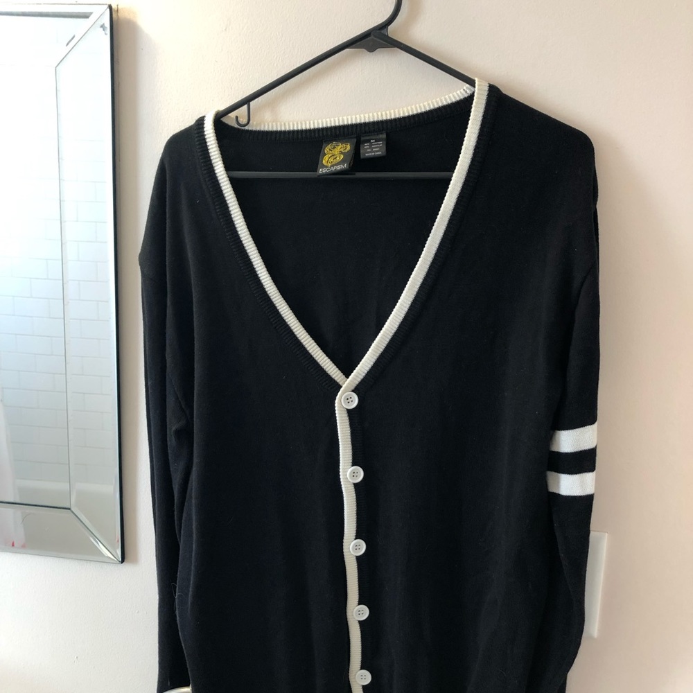 Black, White stripped cardigan